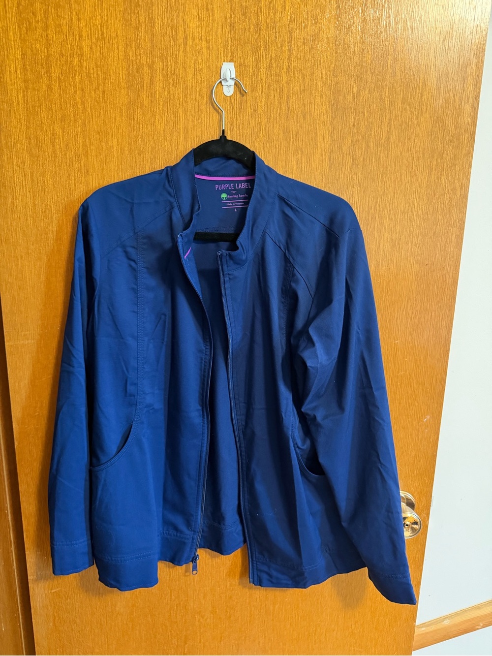 Purple Label Navy Zip-Front Jacket